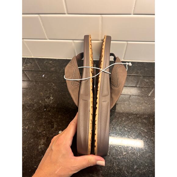 NWT Flojos Men's Slip-On Flip Flop Sandals Everyday Comfort Summer Brown Size 10 - Picture 9 of 10